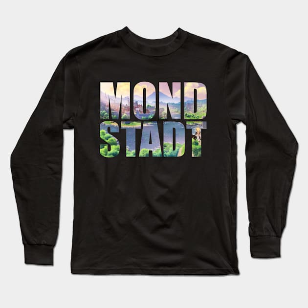 Genshin Impact - Mondstadt T-shirt Long Sleeve T-Shirt by LazyBomb